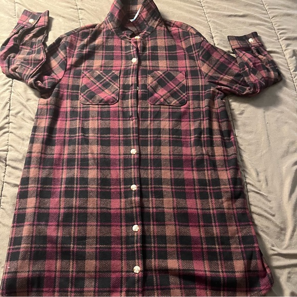 NWT Terra & Sky Plaid Midi Dress - Pink and Black size 16w/18w - Picture 1 of 6